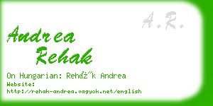 andrea rehak business card